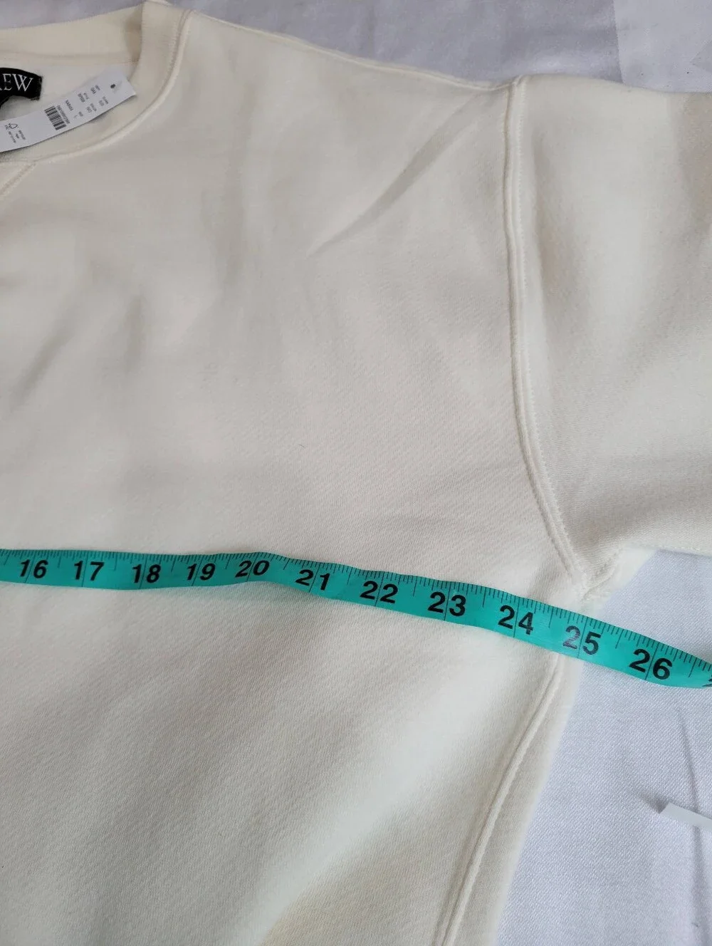 J Crew Heritage fleece oversized crewneck sweatshirt Size L Ivory